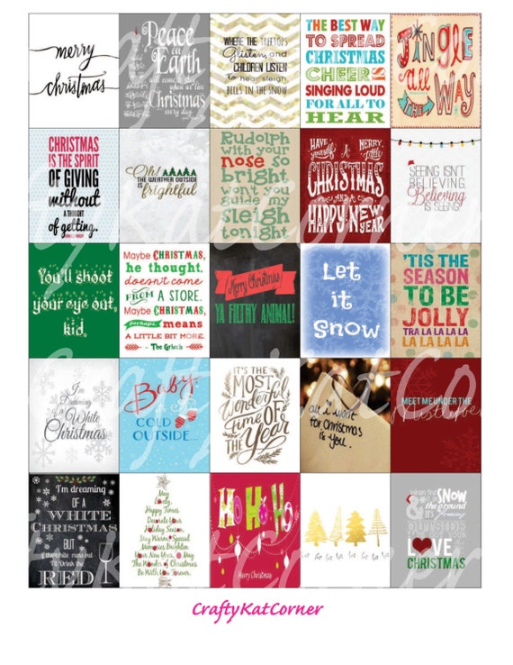 Christmas Quotes Erin Condren Planner Full Box Stickers