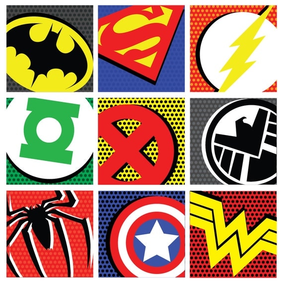 Superhero Pop Art Superhero Decor Superhero Pop Art Poster