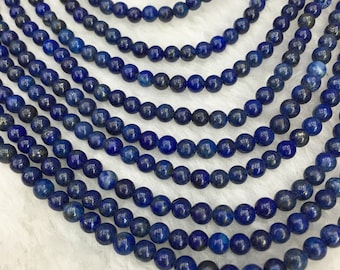 1Full Strand 4mm Lapis Lazuli Round Beads ,Wholesale Gemstone For Jewelry Making
