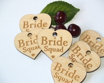 Bride Squad favors, Bride Squad, Bride tribe, Bachelorette party favors, Bridal shower, Bachelorette favors, Bridal party favors, wood tags