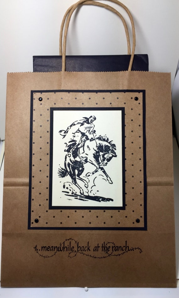 Cowboy Gift Bag Western Gift Western Theme Rodeo