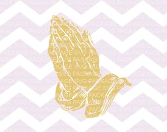 SVG Clipart, Praying Hands Svg, Prayer Hands Clipart SVG, Religious Art, Bible Clipart, Svg Cutting File, Svg Design, Cutting Machine