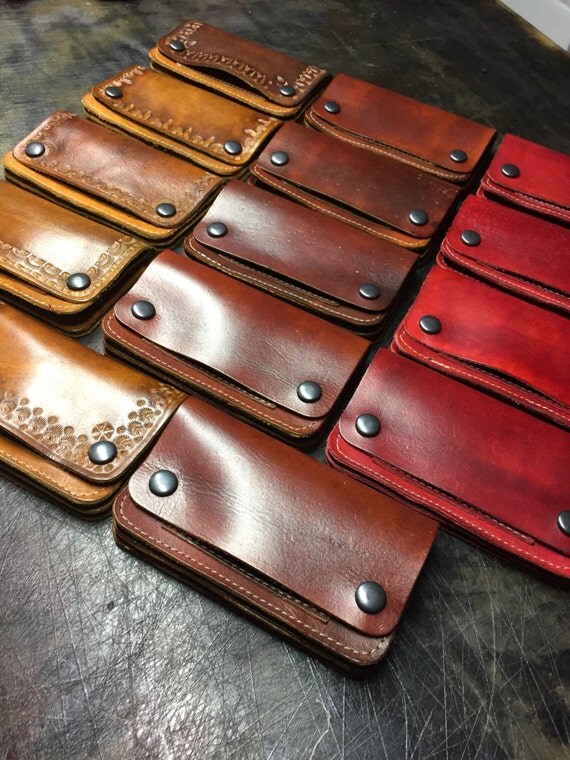 Leather biker wallet / leather chain wallet / leather trucker