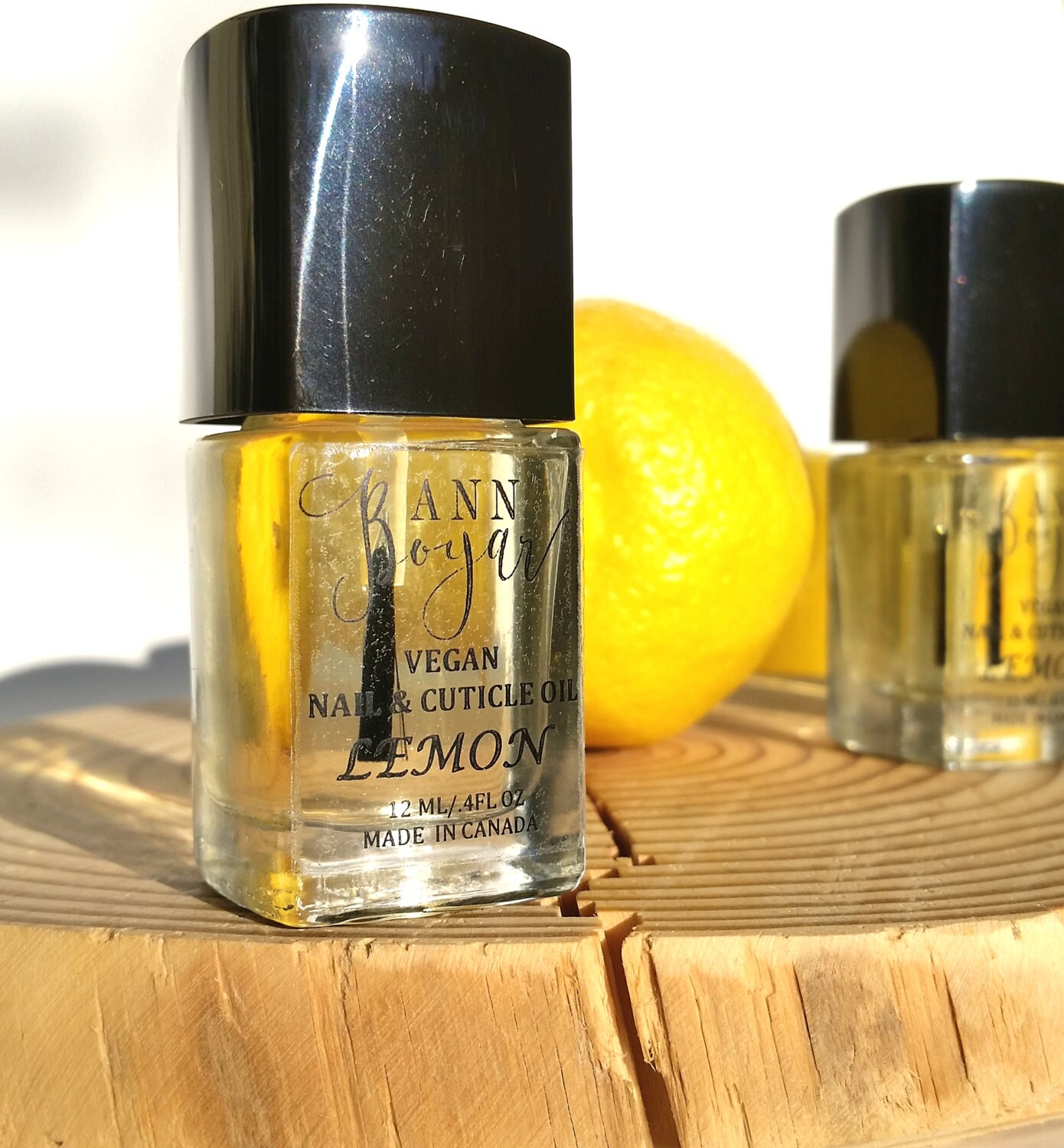 LEMON Nail and Cuticle Oil, Vegan Cruelty Free Nail Care, Gift Idea