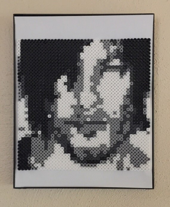 Items similar to Norman Reedus Daryl Dixon Pixel Art Portrait Perler ...