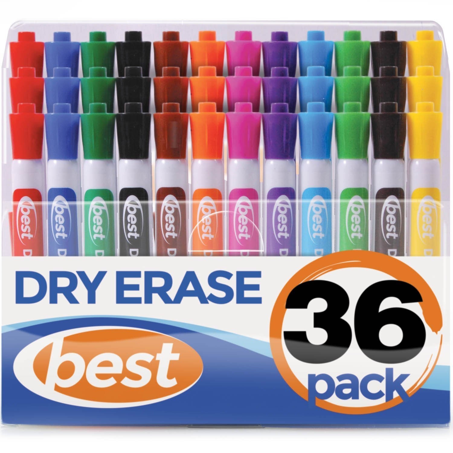 Best Dry Erase Markers BULK SET OF 36 in 12 Unique Assorted