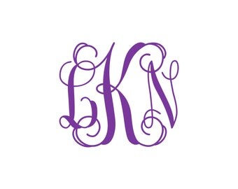 Monogram iron on,vine iron on,monogram shirt decal,monogram shirt vinyl,bag monogram decal,women monogram decal,purse monogram decal