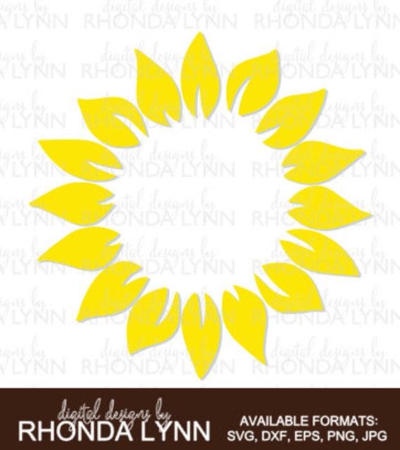 Download SALE Sunflower svg dxf png jpg pdf cut file Sunflower