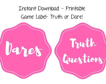 Items similar to Truth or Dare Typography Poster on Etsy