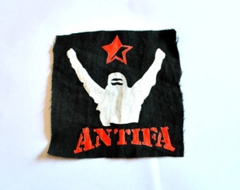 Antifa Patch, Political Patch, Logo Design, Antifascist Logo, Punk Accessories, Punk Patch, Hardcore Patch, Rocker Patch, DIY Patch,
