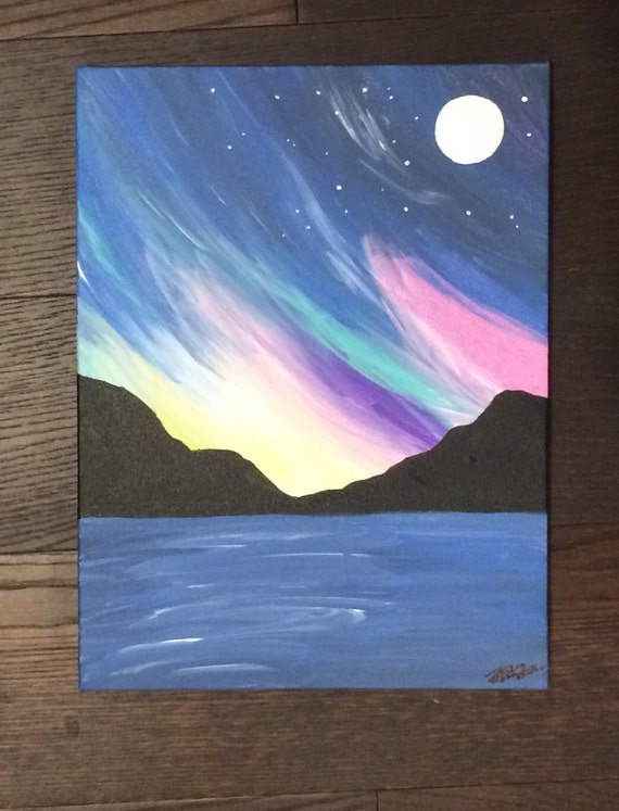 Aurora acrylic painting