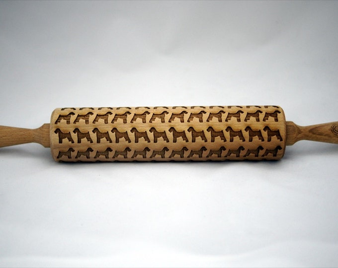 SCHNAUZER DOG rolling pin, embossing rolling pin, engraved rolling pin for a gift, GIFT, gift ideas, gifts, unique, wedding