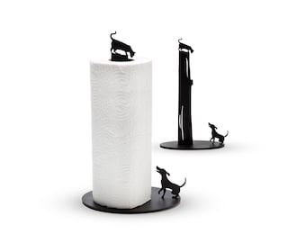 Dog vs. Cat - Metal Paper Towel Holder by Artori Design - Paper towel stand