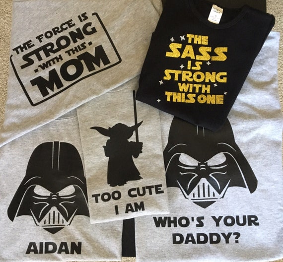 Family star wars shirts Star Wars Custom Shirts darth