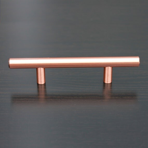 Satin Copper Hardware Euro Style Bar by HamiltonBowes