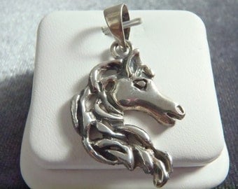 Sterling Silver Horse Head Pendant RP4