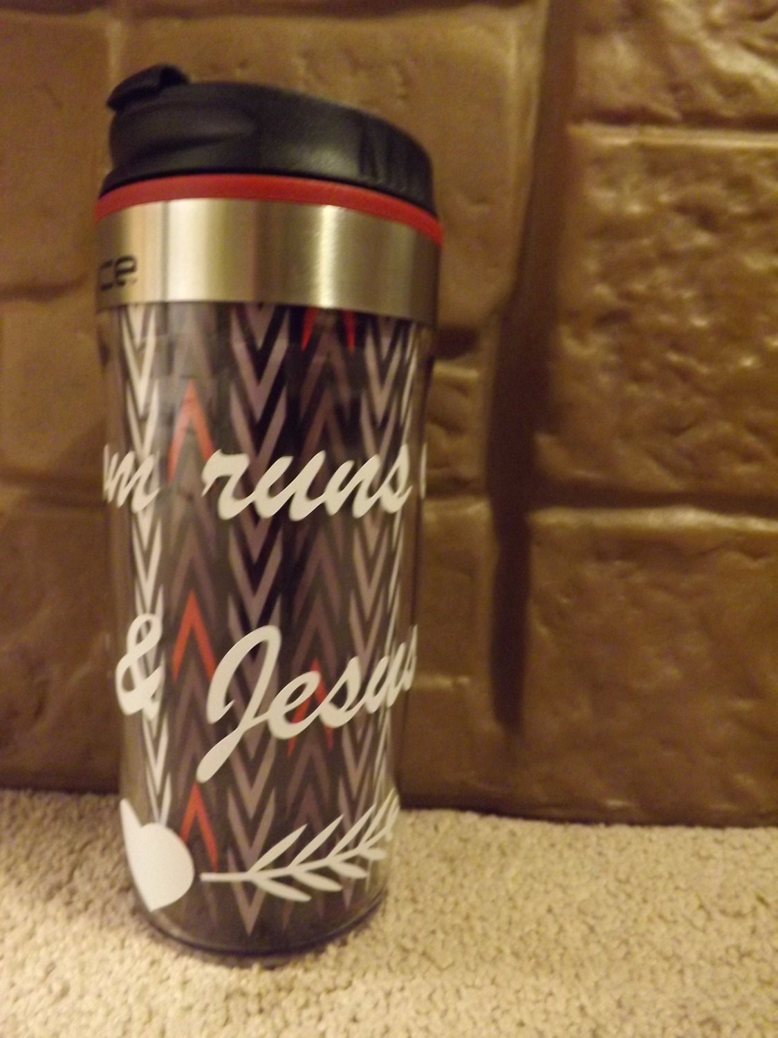 Personalized coffee cup/ vinyl coffee cup/ personalized straw