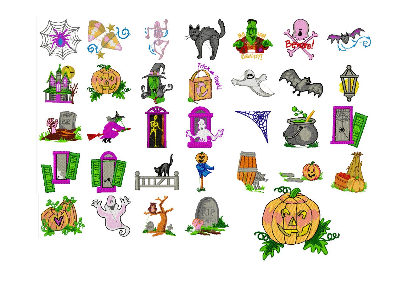 32 Halloween Machine Embroidery Designs Halloween Applique