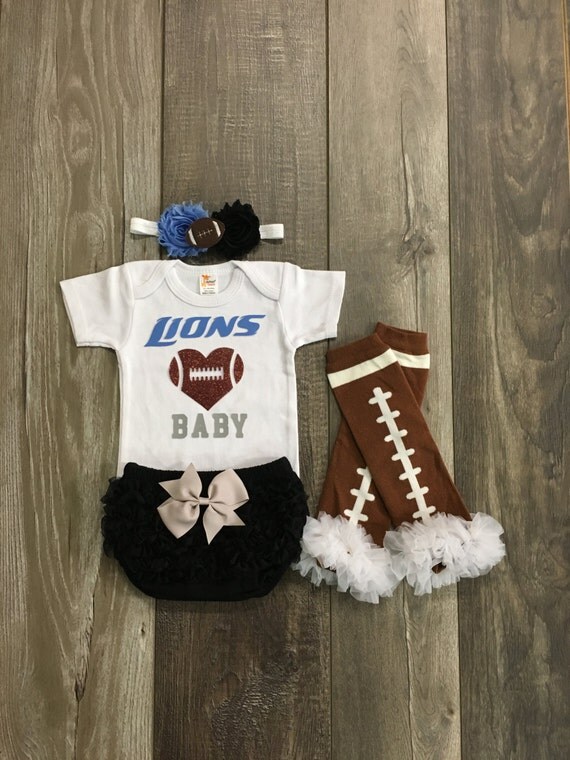 Detroit Lions baby girl outfit Detroit Lions by Mylittlerascal