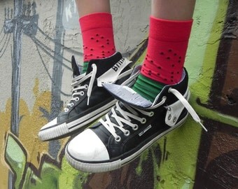 WATERMELON WAVE fruit SOCKS perfect crazy secret santa christmas gift for him her I novelty fun party socks I calcetines socken chaussettes