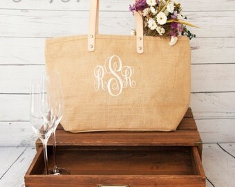 Set of 8 Bridesmaid Tote,Bridesmaid Bags,Jute Tote,Monogram Bridesmaid Tote,Monogram Jute Tote,Bridesmaid Tote Bag,Bridesmaid Proposal,Tote