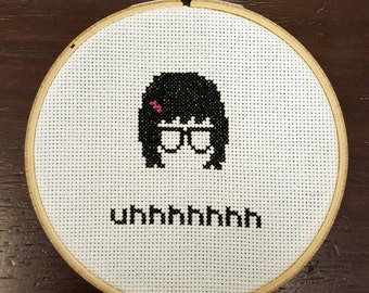 STITCHED TO ORDER - Tina Belcher Groan Bob's Burgers, Funny Cross Stitch