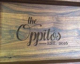 Rustic Serving Tray, Personalized Serving Tray, Wood Tray, Ottoaman Tray, Wine Serving Tray, Tea Serving Tray