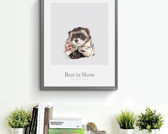 ferret print pole cat in bow tie college dorm posterphotography animal - Small Animal Pictures To Print ferret print pole cat in bow tie college dorm posterphotography animal - Small Animal Pictures To Print