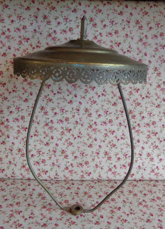 Vintage Lamp Light Fixture Brass Canopy with by woodupnorth