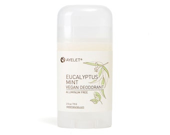 Eucalyptus Mint Vegan Deodorant|Aluminum Free Deodorant| Non Toxic Deodorant|Underarm Deodorant| Deodorant Stick| Unisex Deodorant| - 2.5 oz