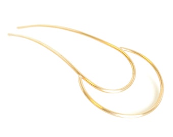 Modern Brass Hair Pin, Crescent Moon Hair Stick, Simple Metal Pin, Gift for Her - Crescent Hair Pin