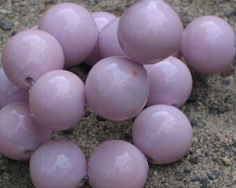 Handmade Glass Lampwork Beads, "pink" art bead
