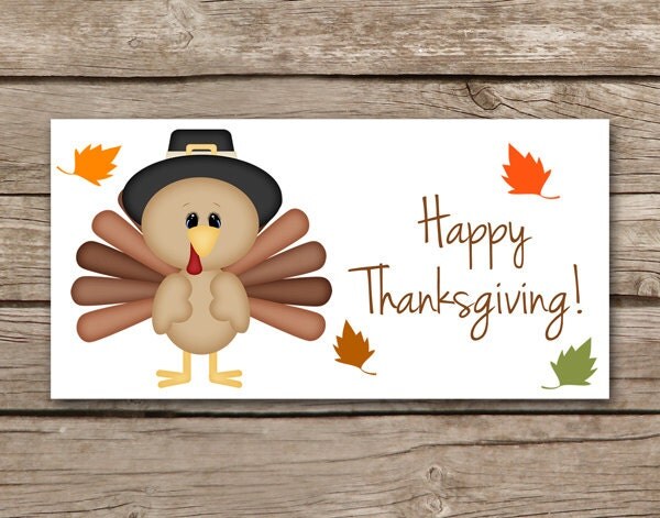 Thanksgiving Treat Bag Topper Turkey Treat Bag Topper Happy