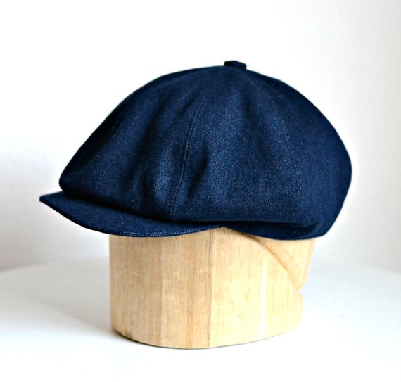 Men's Newsboy Cap in Denim Newsboy Hat Made to Order