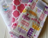 Kids-Wash-Cloth-PInk-Princess-Print-Baby-Wipes-Food-Clean-Up-Art-Time-Wiping-Board-New-Parent-Baby-Accessories-Shower-Baby-Toddler-Gift-Set