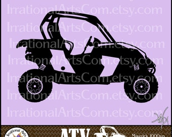 ATV Off-road Vehicle Set 5 - 1 eps & 1 svg Vinyl Ready Image and 1 png clipart Digital graphics files
