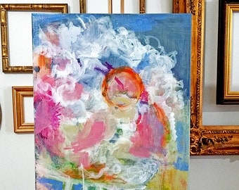 original 18"x24" abstract painting by Mary Kaiser