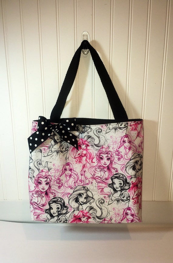 Handmade Disney Princess Tote Bag Girls by ToteallyCutetique