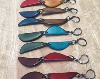 Two color dangle earrings