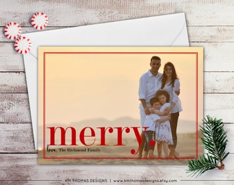 Photo Holiday Card Printable Christmas Photo by KMThomasDesigns