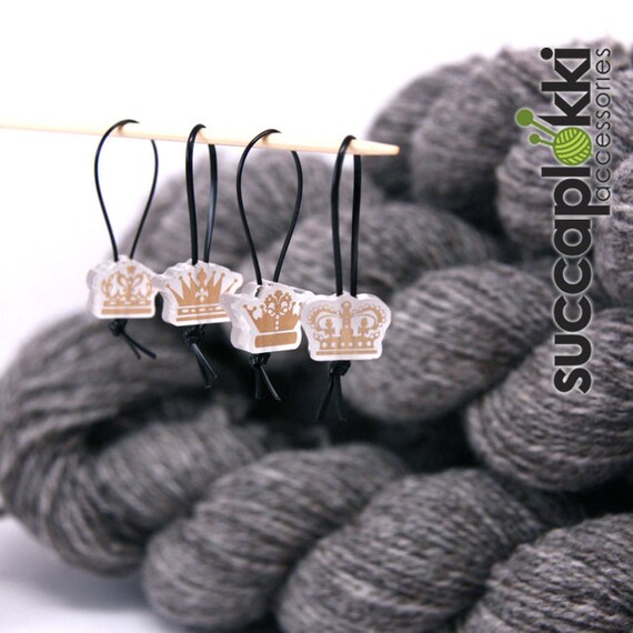Royal Markers Set of four Majestic Knitting Place by Succaplokki