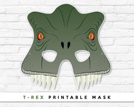Tyrannosaurus Rex Dinosaur Printable Playtime Mask by theRasilisk