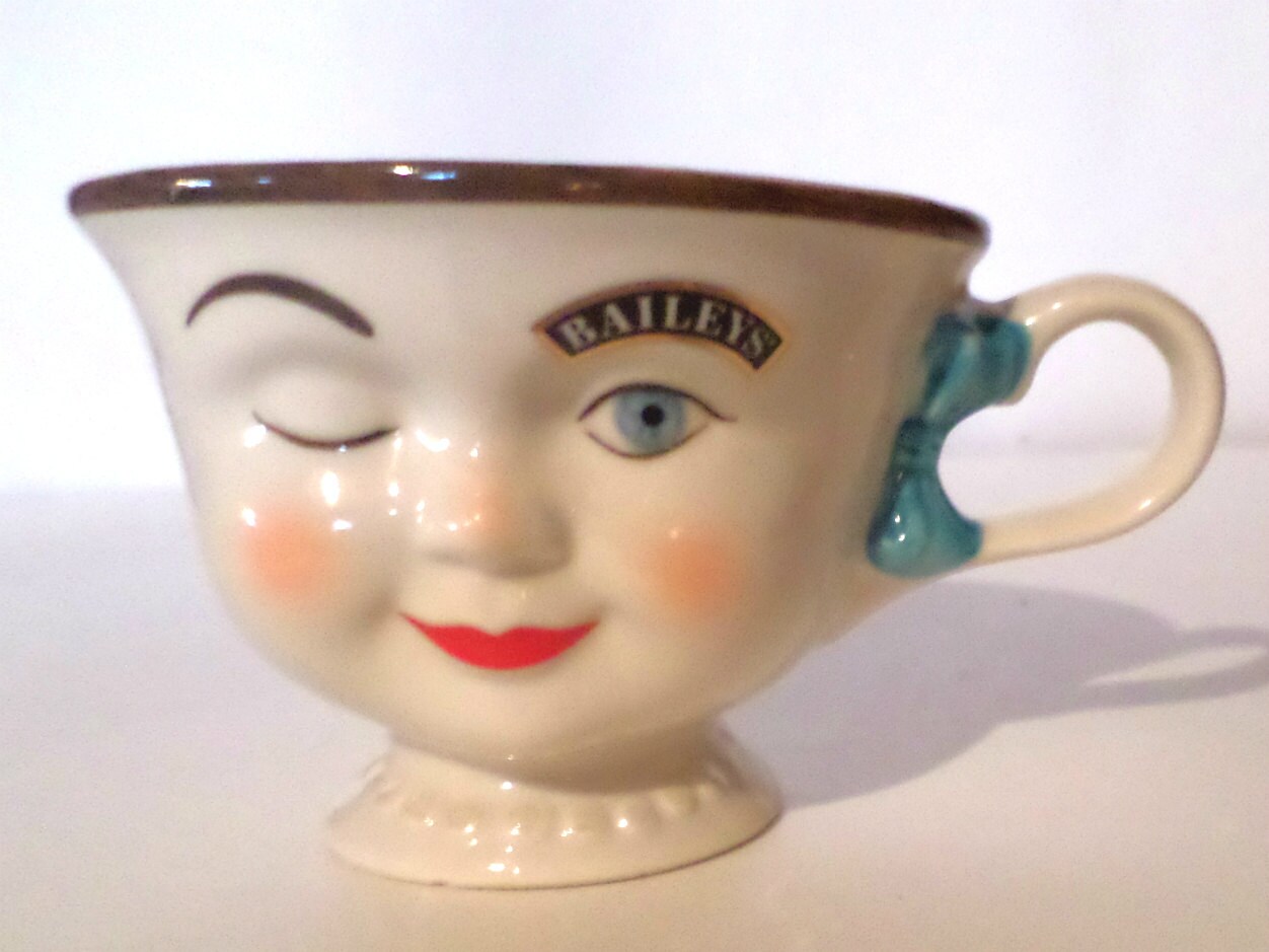 Vintage Baileys Coffee Cup Anthropomorphic Coffee Cup