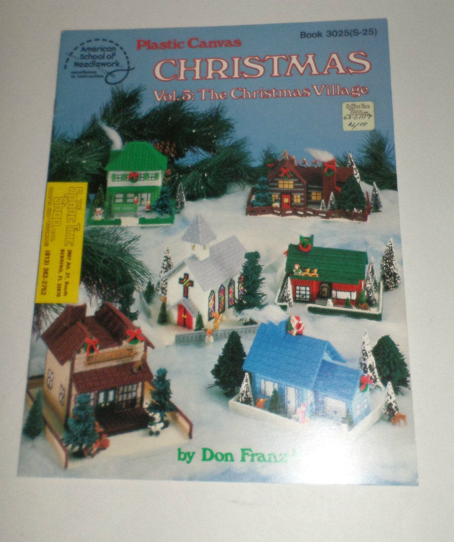 Plastic Canvas Christmas Village Pattern Book Volume 3 1982