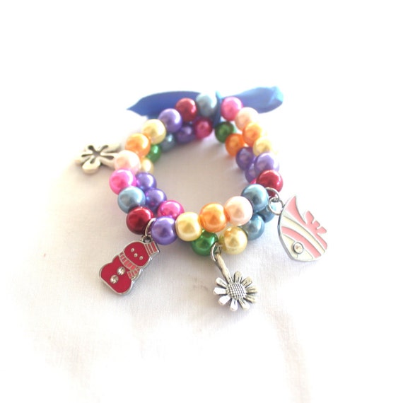 Items similar to Elastic Stretch Charm Bracelet DIY Bracelet