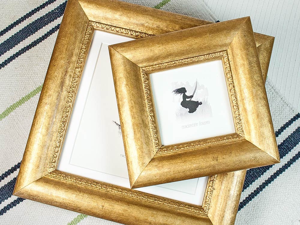 4x4 inch Old Gold Chunky Style Deluxe Photo Frame