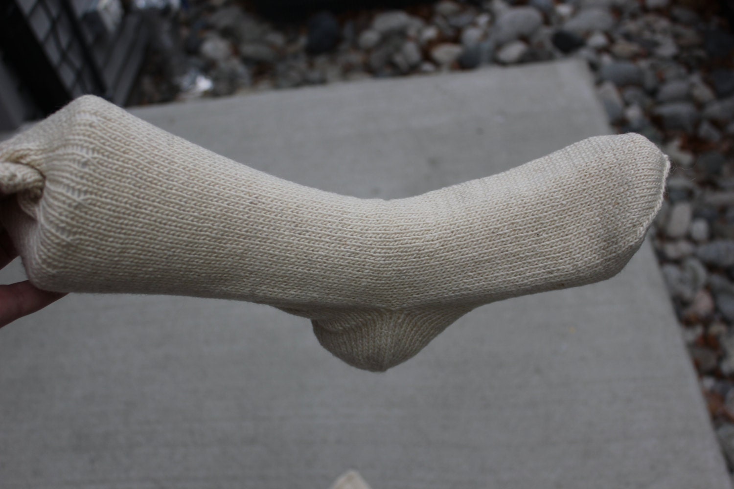Hand knit Organic wool Socks Earth tone Colour 100 Organic