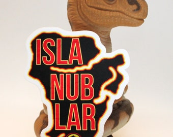 JURASSIC PARK STICKER Isla Nublar map