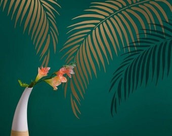 Palm Frond Stencil - Tropical Wall Art Design for an Easy and Quick Room Transformation - Better than Decals - DIY Home Decor