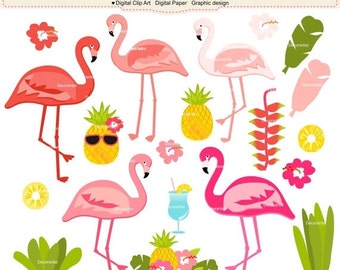 Flamingo Clipart Pink Flamingo Drawing Gold Flamingos Bird